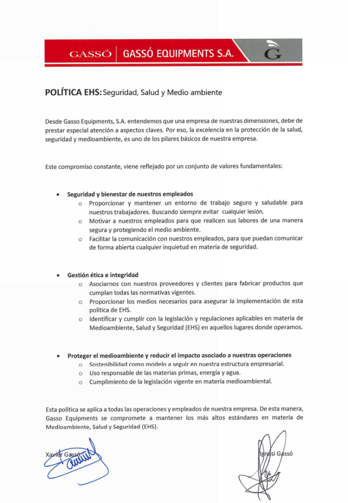 Política EHS